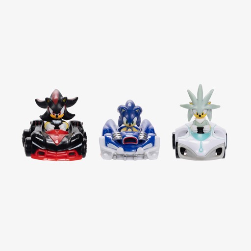 Sonic speelfiguren met racewagens