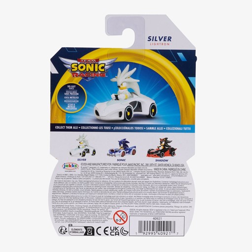 Sonic speelfiguren met racewagens