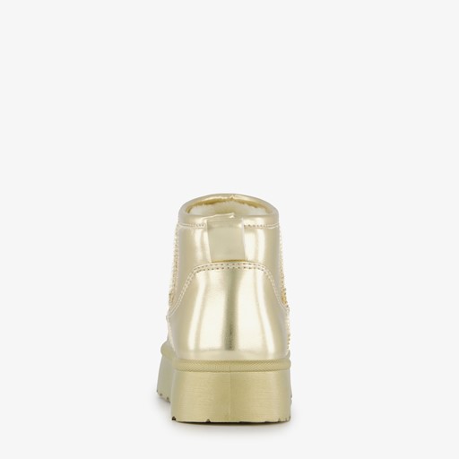 Gevoerde meisjes boots metallic goud