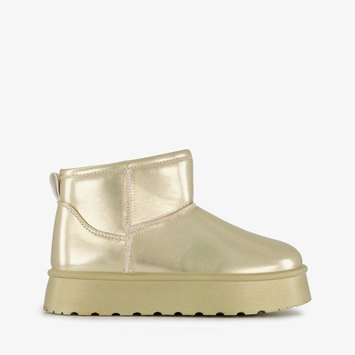 Gevoerde meisjes boots metallic goud