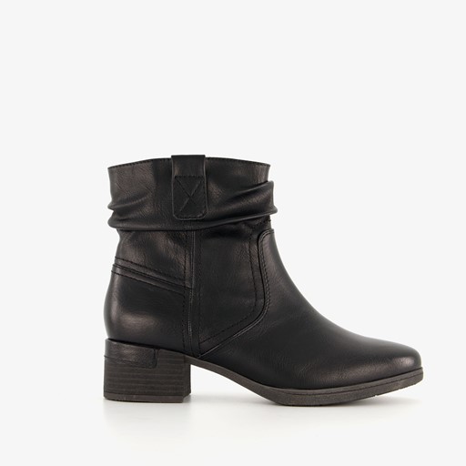 Dames enkellaarsjes met hak zwart