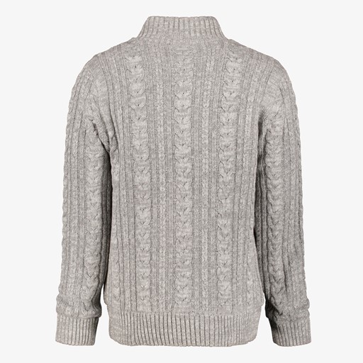 Kabelgebreid heren vest grijs