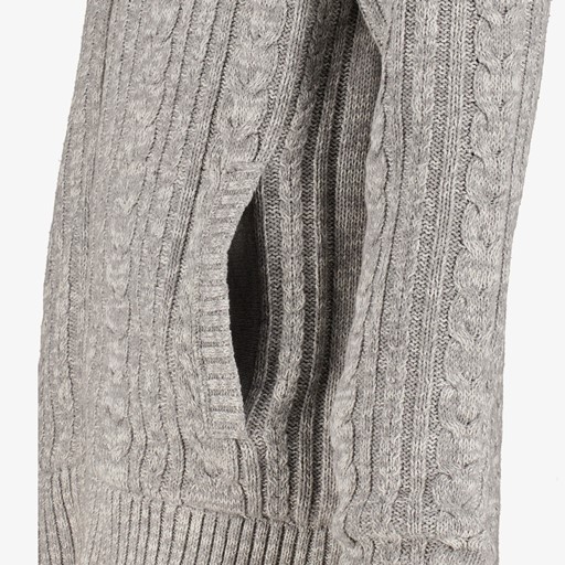 Kabelgebreid heren vest grijs