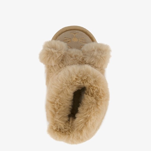 Kinder pantoffels beertje beige