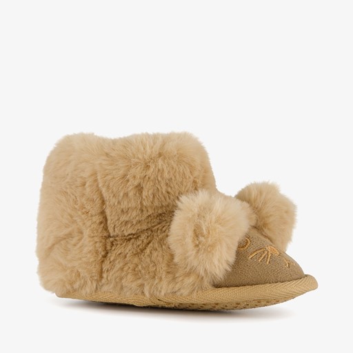 Kinder pantoffels beertje beige