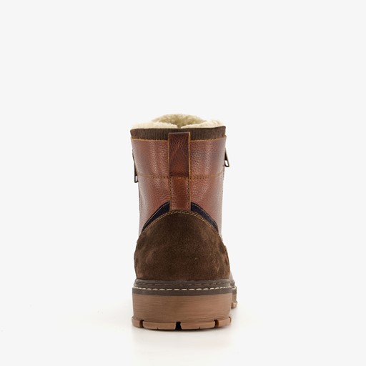 Leren heren veterboots bruin