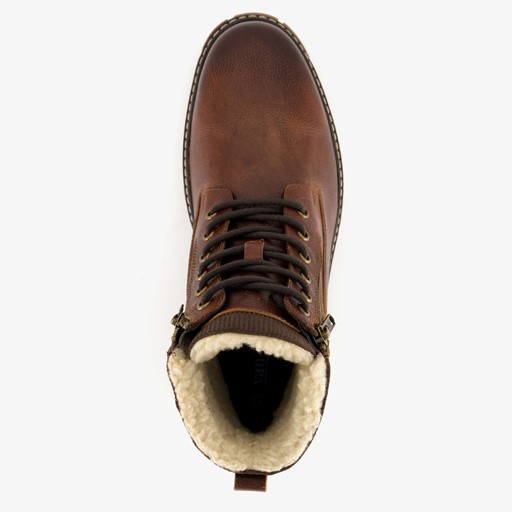 Leren heren veterboots bruin