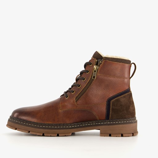 Leren heren veterboots bruin