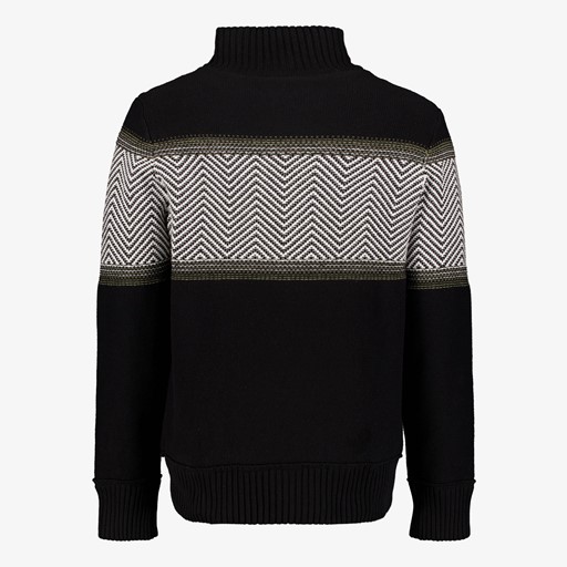 Heren vest met grafische print zwart