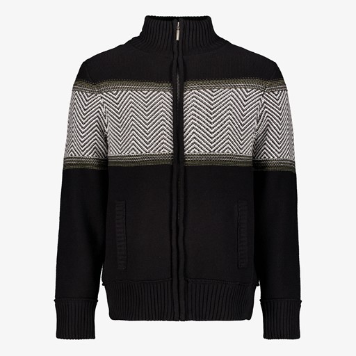 Heren vest met grafische print zwart