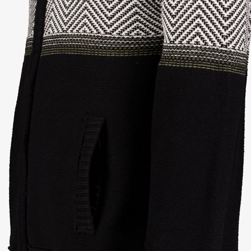 Heren vest met grafische print zwart