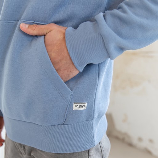 Heren hoodie lichtblauw