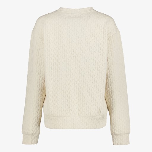 Dames sweater met knopen beige