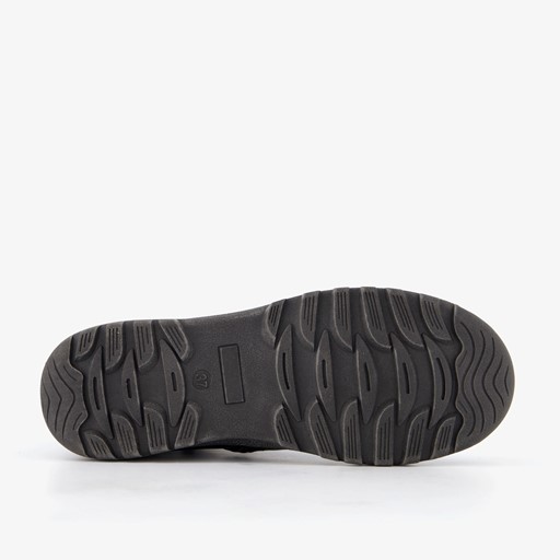 Lage gevoerde dames veterboots zwart