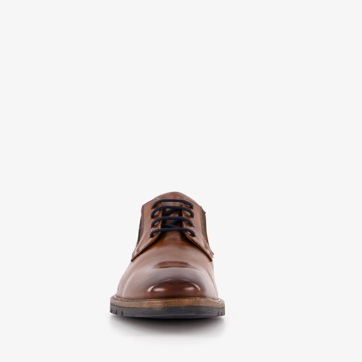 Leren heren veterschoenen cognac bruin
