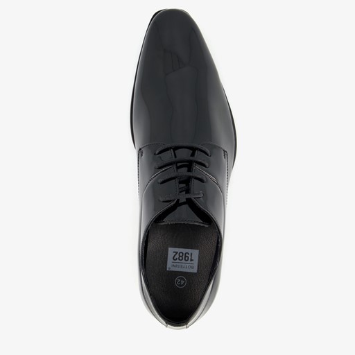 Heren lak veterschoenen zwart