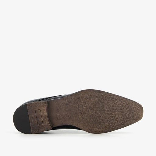 Heren lak veterschoenen zwart