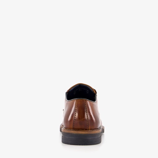 Leren heren veterschoenen cognac bruin