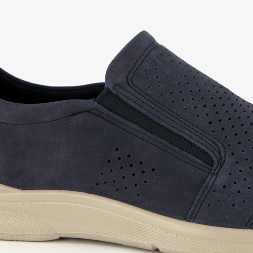 ECCO Irving leren heren instappers blauw