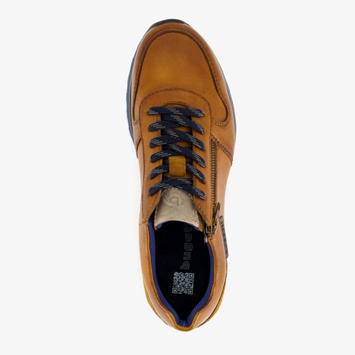 Leren heren sneakers cognac bruin