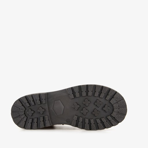 Leren jongens veterboots cognac