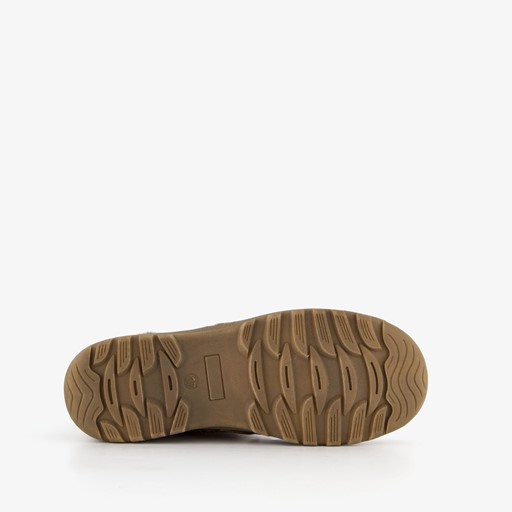 Lage gevoerde dames boots cognac