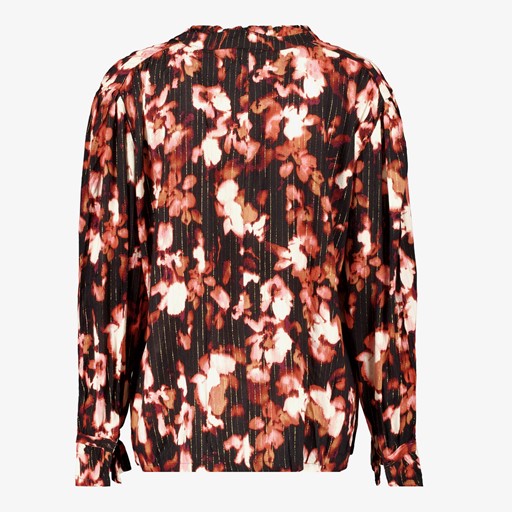 Dames blouse zwart goud