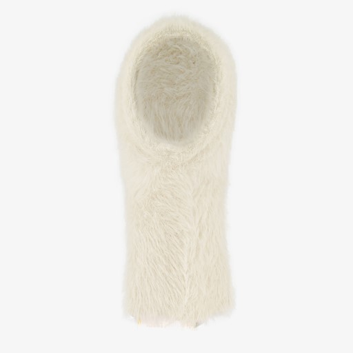 Pluizige dames balaclava beige