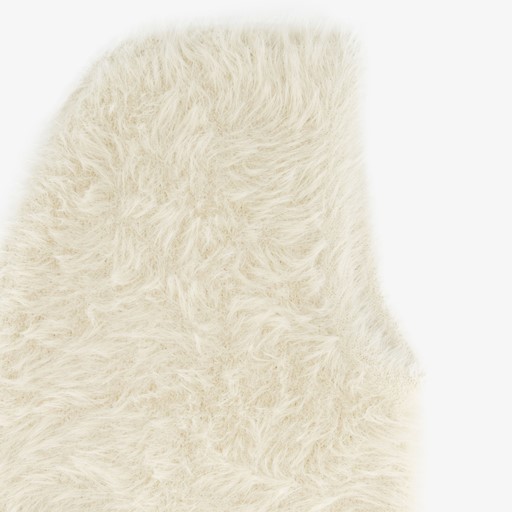 Pluizige dames balaclava beige