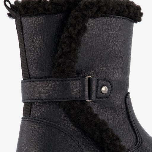 Gevoerde meisjes biker boots zwart