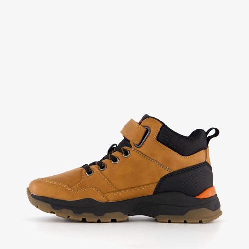 Hoge jongens sneakers camel bruin