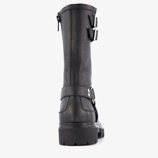 Leren meisjes biker boots