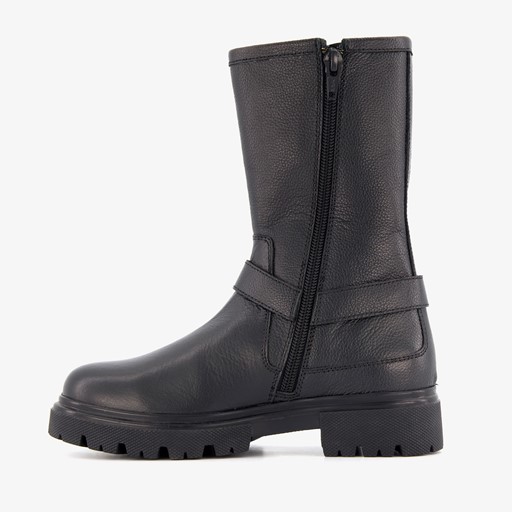 Leren meisjes biker boots
