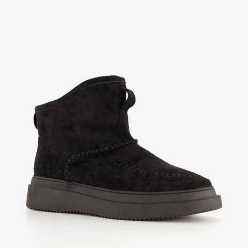 Gevoerde dames boots zwart