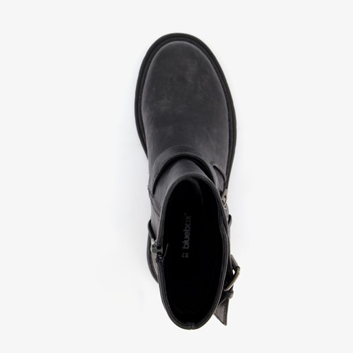 Dames biker boots met gespen grijs