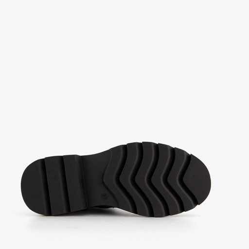 Dames biker boots met gespen grijs