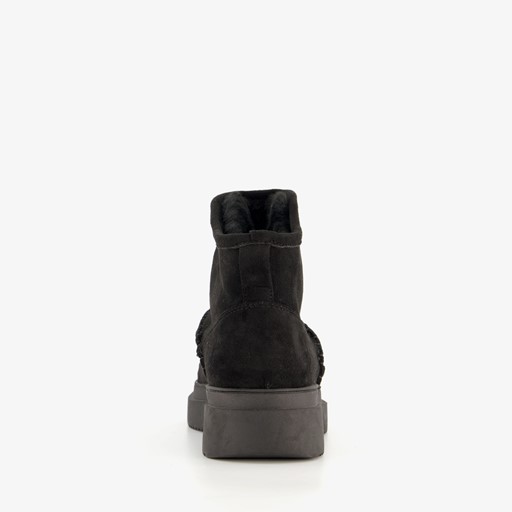 Gevoerde dames boots zwart