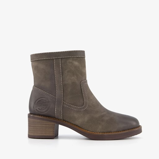 Dames enkellaarsjes met hak bruin