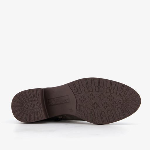 Dames enkellaarsjes met hak bruin