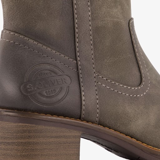 Dames enkellaarsjes met hak bruin