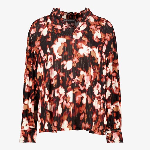 Dames blouse zwart goud