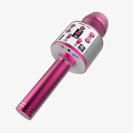 Idance bluetooth party microfoon roze