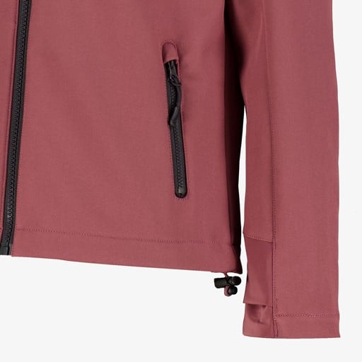 Kinder outdoor softshell jas roze