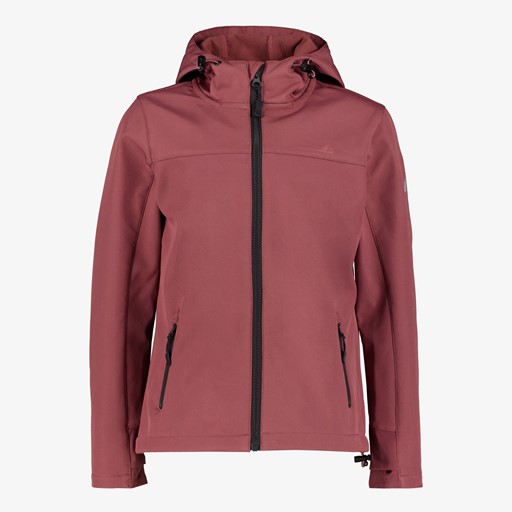 Kinder outdoor softshell jas roze