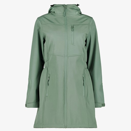 Dames parka softshell jas groen