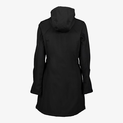 Dames parka softshell jas zwart