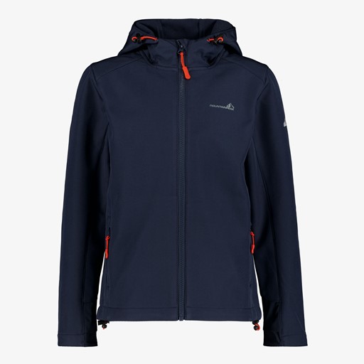 Kinder softshell jas blauw