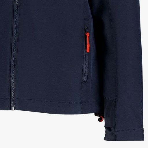 Kinder softshell jas blauw