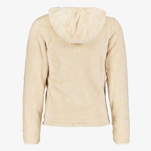 Fluffy meisjes fleece vest beige