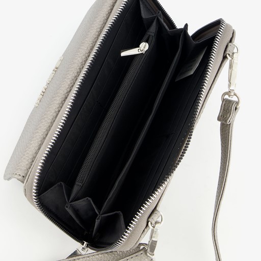 Portemonnee tasje zilverkleurig